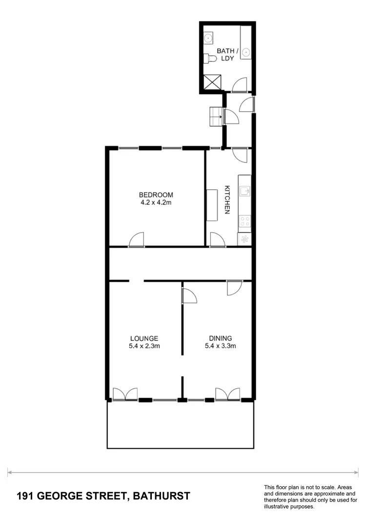 Floorplan of Homely unit listing, 191 George Street, Bathurst NSW 2795