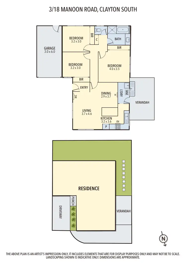 Floorplan of Homely unit listing, 3/18 Manoon Road, Clayton South VIC 3169