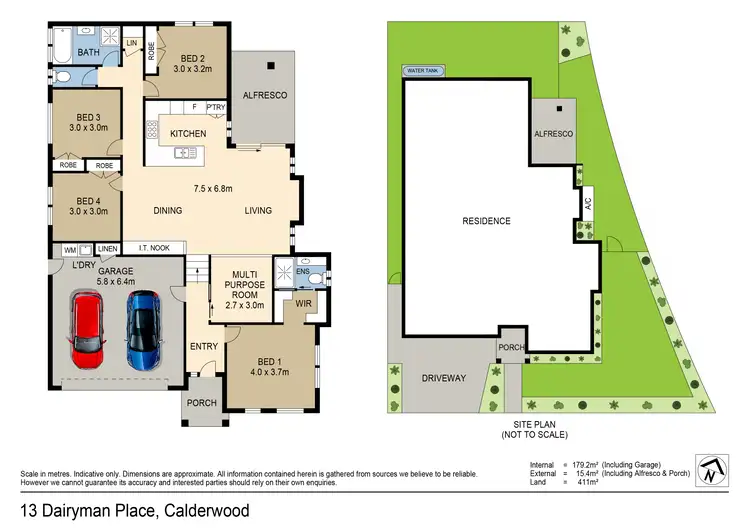 Floorplan of Homely house listing, 13 Dairyman Place, Calderwood NSW 2527