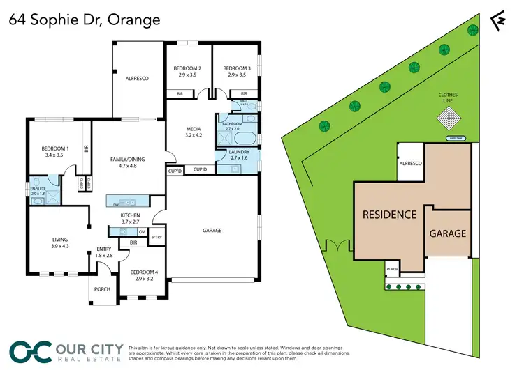 Floorplan of Homely house listing, 64 Sophie Drive, Orange NSW 2800
