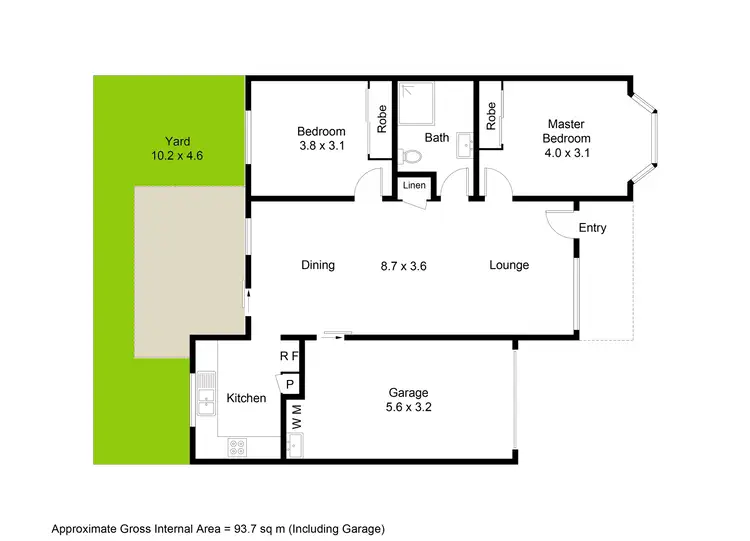 Floorplan of Homely unit listing, 2/12 Park Street, East Maitland NSW 2323