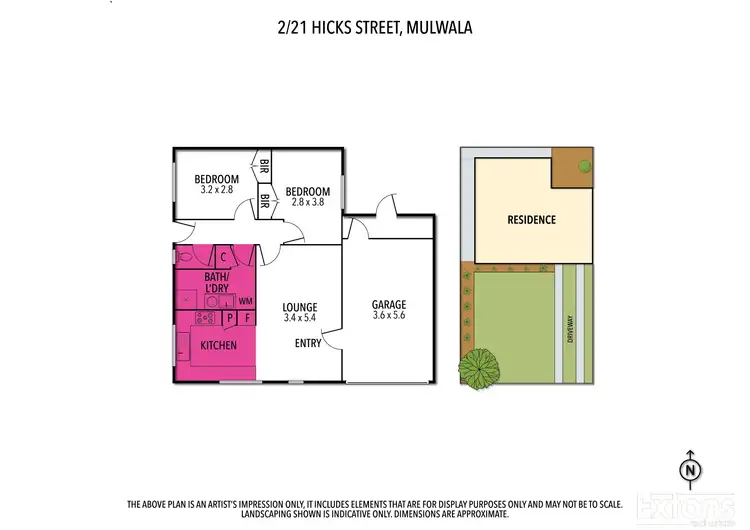 Floorplan of Homely unit listing, 2/21 HICKS STREET, Mulwala NSW 2647