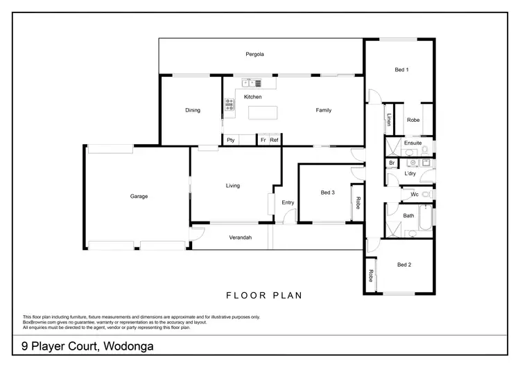 Floorplan of Homely house listing, 9 Player Court, Wodonga VIC 3690
