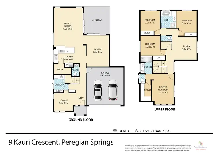 Floorplan of Homely house listing, 9 Kauri Crescent, Peregian Springs QLD 4573