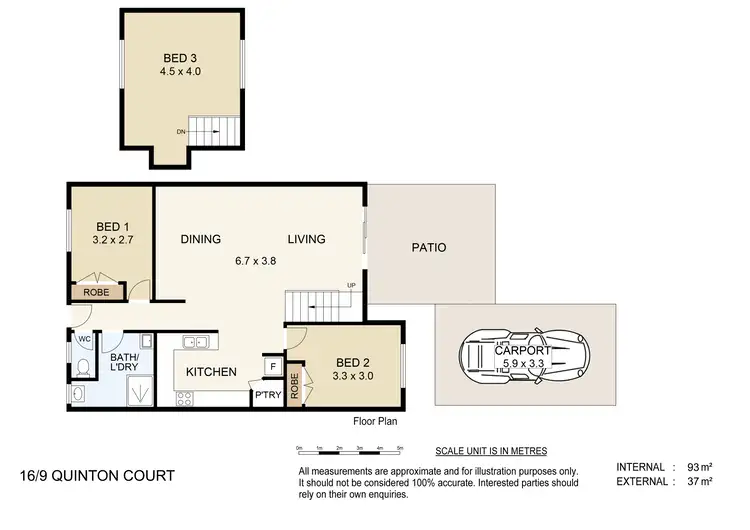 Floorplan of Homely townhouse listing, 16/9 Quinton Court, Mount Warren Park QLD 4207