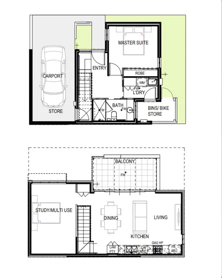 Floorplan of Homely townhouse listing, 21 Semaphore Way, North Coogee WA 6163