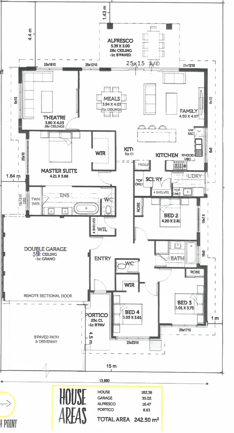 Floorplan of Homely house listing, 15 Oldfield Chase, Brabham WA 6055