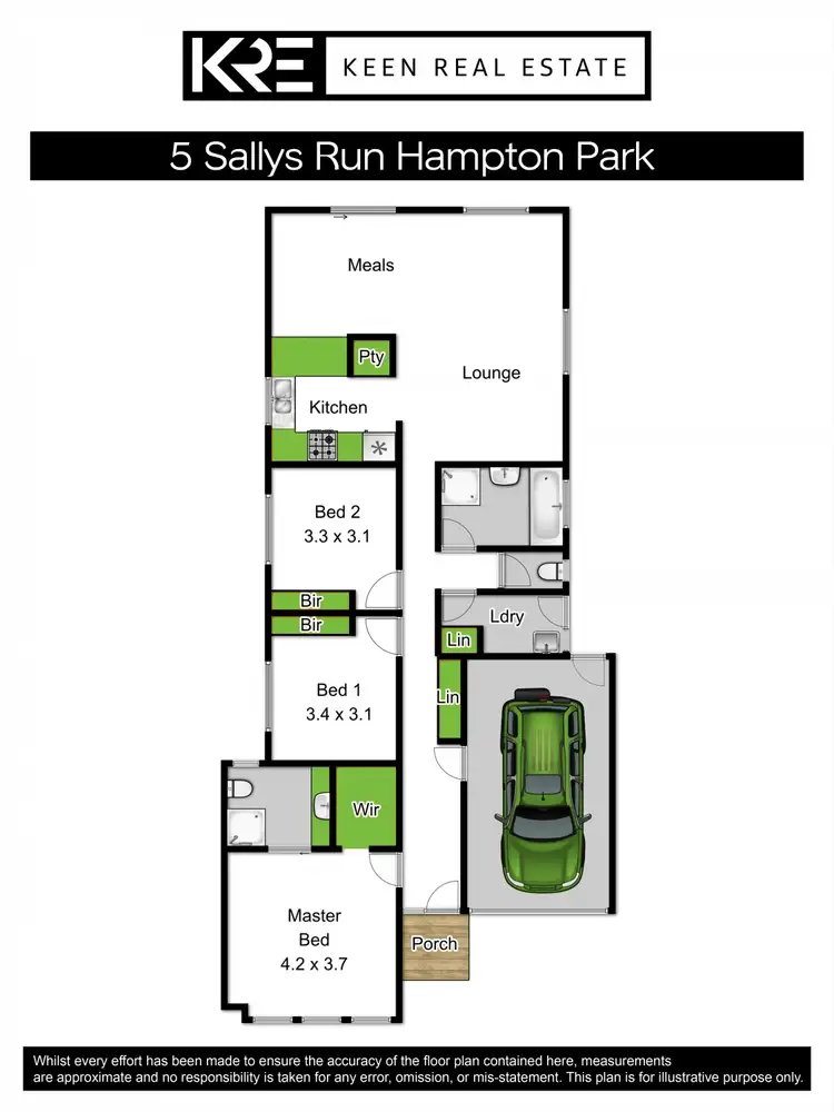Floorplan of Homely house listing, 5 Sallys Run, Hampton Park VIC 3976