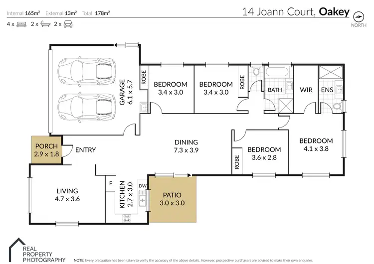 Floorplan of Homely house listing, 14 Joann Court, Oakey QLD 4401