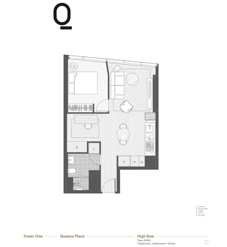 Floorplan of Homely apartment listing, 5304/370 Queen Street, Melbourne VIC 3000