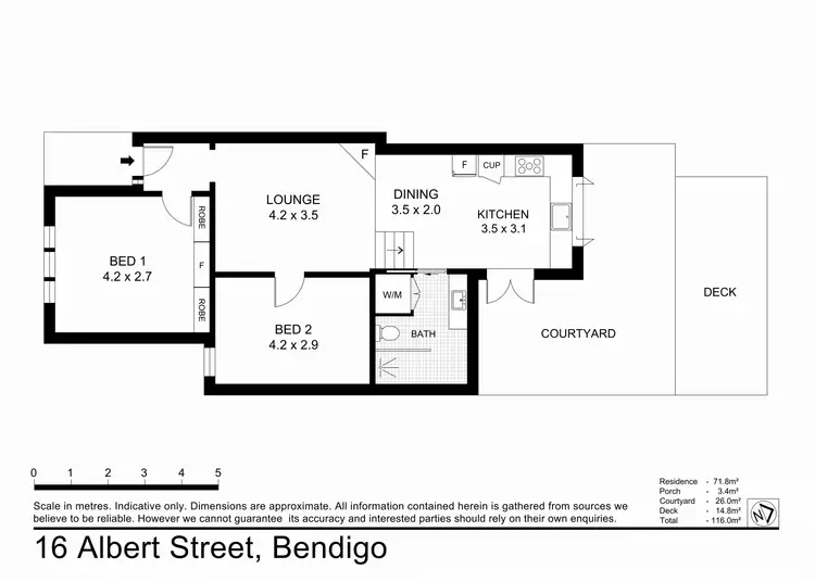Floorplan of Homely house listing, 16 Albert Street, Bendigo VIC 3550