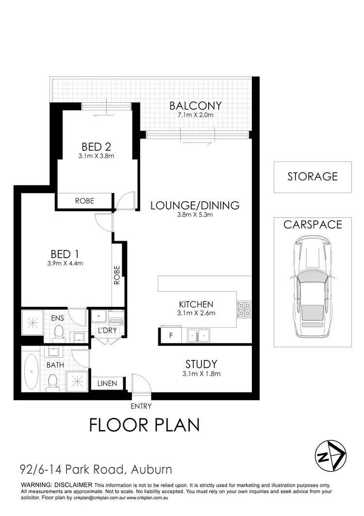 Floorplan of Homely apartment listing, 92/6-14 Park Road, Auburn NSW 2144
