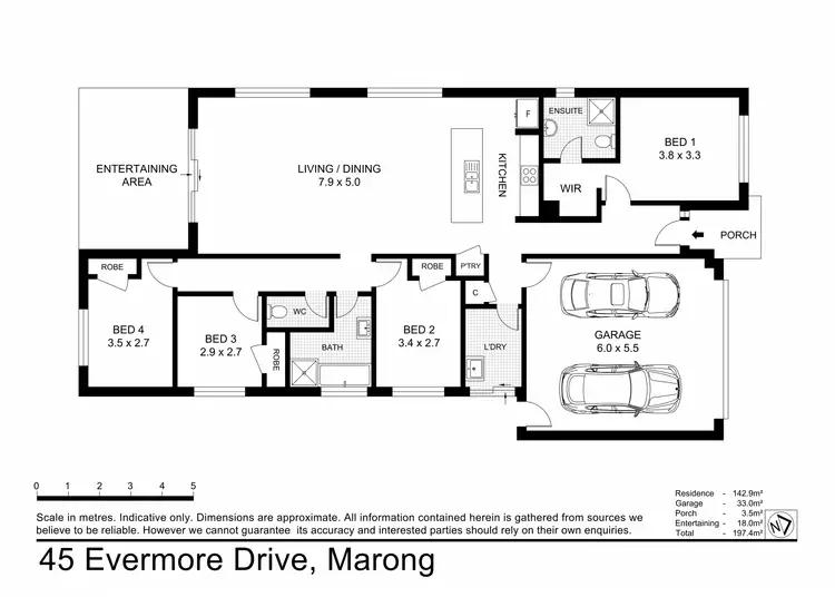 Floorplan of Homely house listing, 45 Evermore Drive, Marong VIC 3515