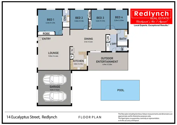 Floorplan of Homely house listing, 14 EUCALYPTUS DRIVE, Redlynch QLD 4870