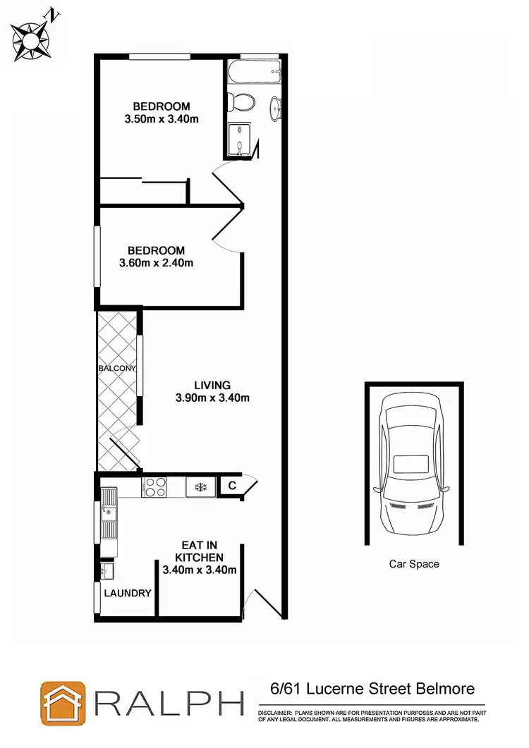 Floorplan of Homely unit listing, 6/61 Lucerne Street, Belmore NSW 2192