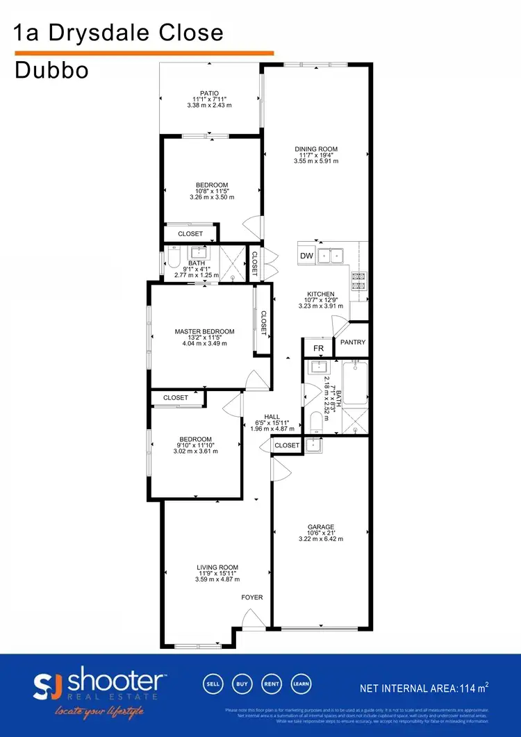 Floorplan of Homely semi-detached listing, 1A Drysdale Close, Dubbo NSW 2830