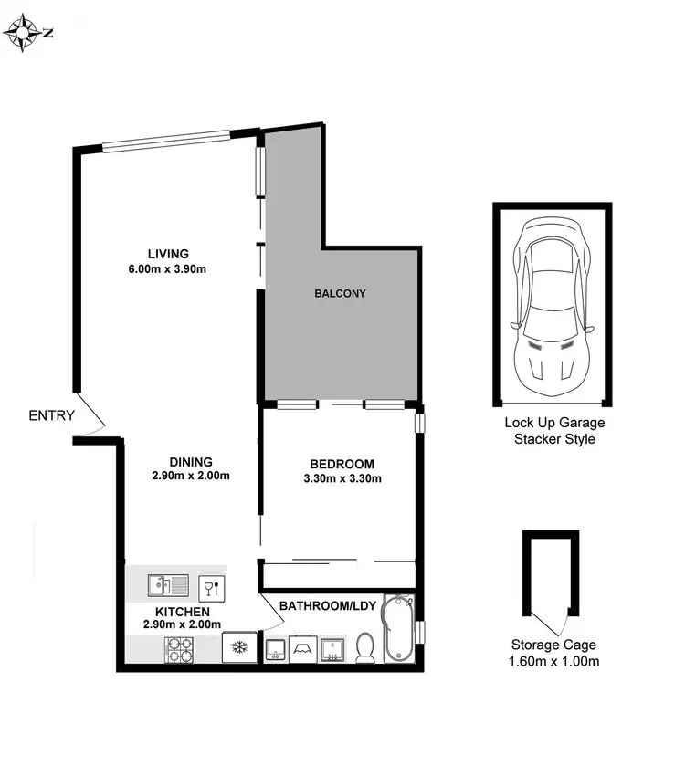 Floorplan of Homely unit listing, 4/74 Croydon Street, Cronulla NSW 2230