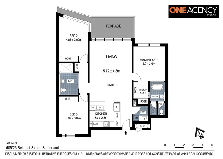Floorplan of Homely apartment listing, 506/26 Belmont Street, Sutherland NSW 2232