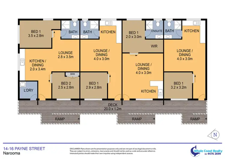 Floorplan of Homely block of units listing, 14-16 Payne Street, Narooma NSW 2546