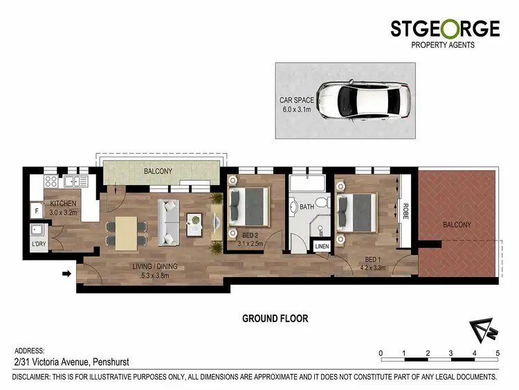 Floorplan of Homely apartment listing, 2/31 Victoria Avenue, Penshurst NSW 2222
