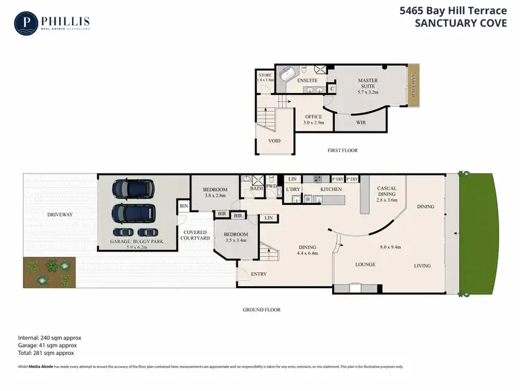 Floorplan of Homely villa listing, 5465 Bay Hill Terrace, Sanctuary Cove QLD 4212