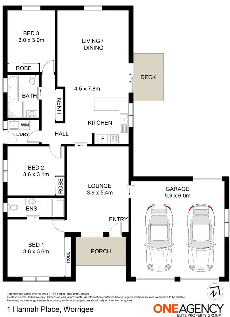 Floorplan of Homely house listing, 1 Hannah Place, Worrigee NSW 2540