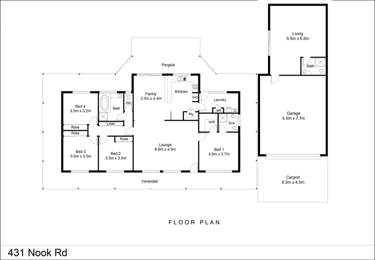 Floorplan of Homely rural property listing, 431 NOOK ROAD, Nagambie VIC 3608