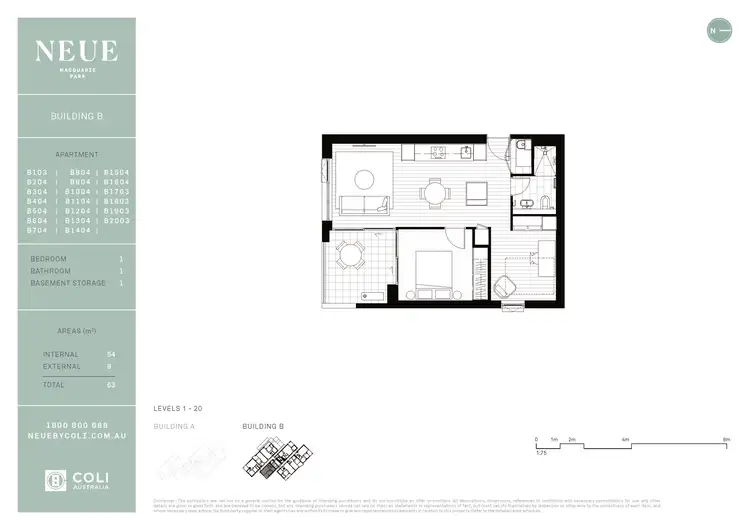 Floorplan of Homely apartment listing, 1104/139 Herring Road, Macquarie Park NSW 2113