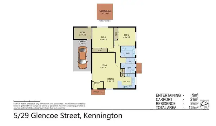 Floorplan of Homely unit listing, 5/29 Glencoe Street, Kennington VIC 3550