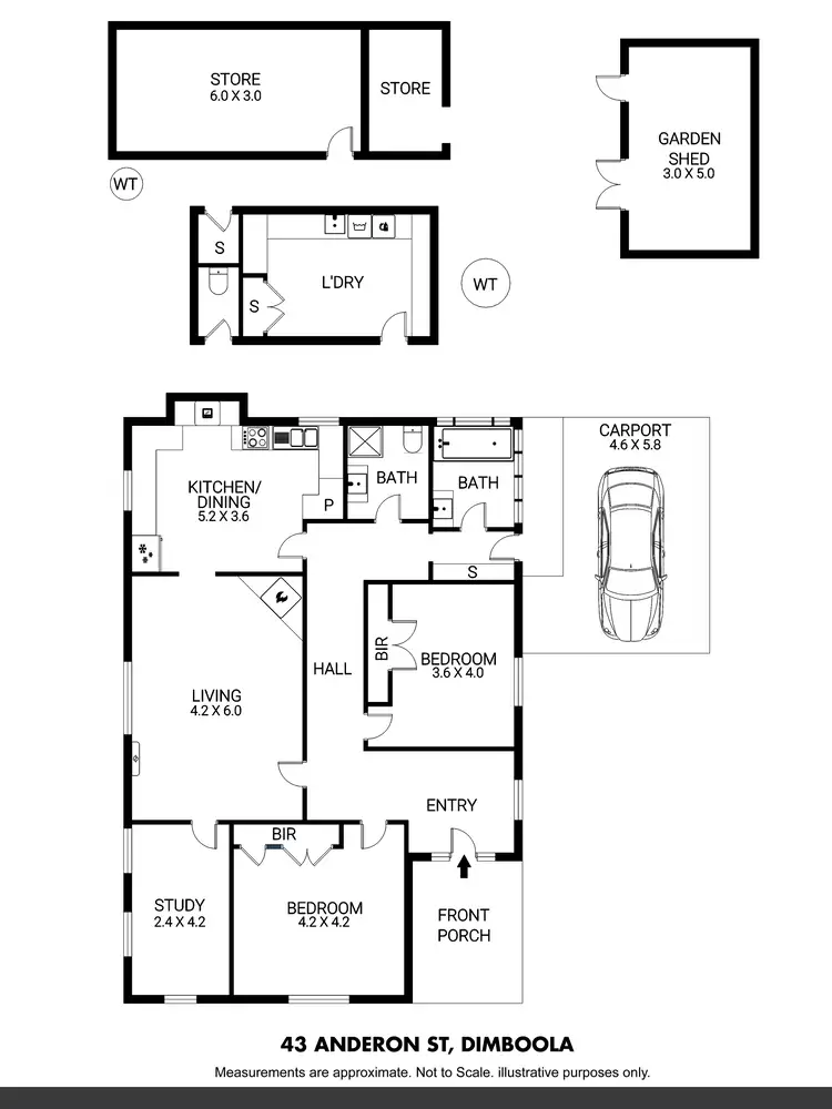Floorplan of Homely house listing, 43 Anderson Street, Dimboola VIC 3414