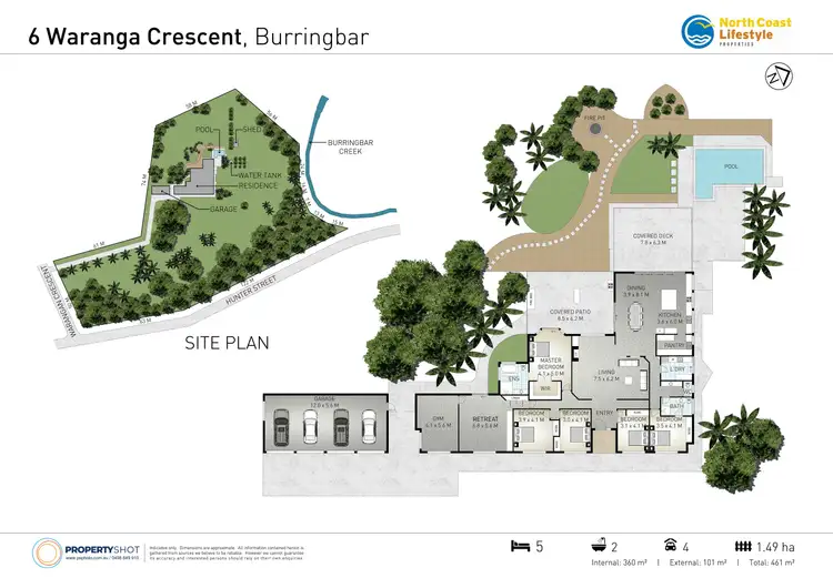Floorplan of Homely rural property listing, 6 Waranga Crescent, Burringbar NSW 2483