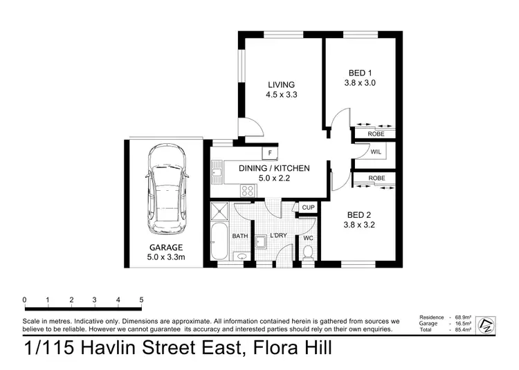 Floorplan of Homely block of units listing, 115 Havlin Street East, Flora Hill VIC 3550