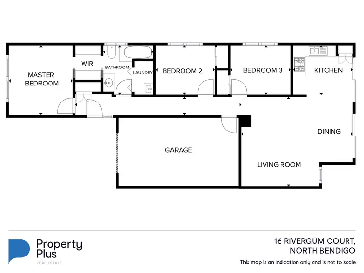 Floorplan of Homely townhouse listing, 16 Rivergum Court, North Bendigo VIC 3550