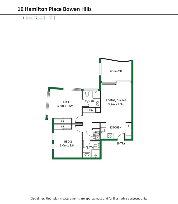 Floorplan of Homely apartment listing, 1028/16 Hamilton Place, Bowen Hills QLD 4006