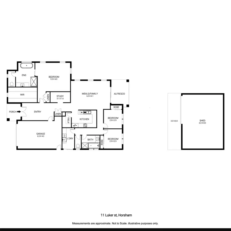 Floorplan of Homely house listing, 11 Luker Street, Horsham VIC 3400