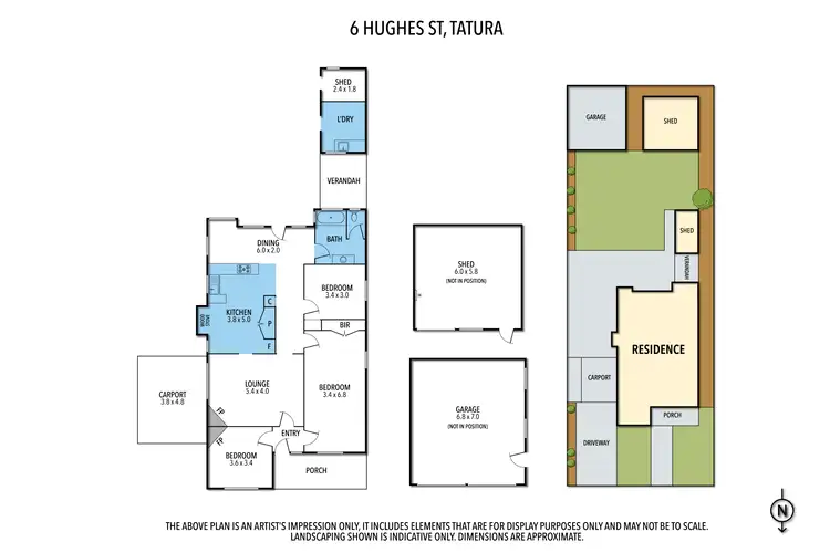 Floorplan of Homely house listing, 6 Hughes Street, Tatura VIC 3616