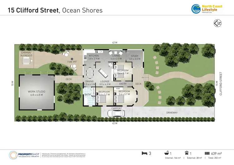 Floorplan of Homely house listing, 15 Clifford Street, South Golden Beach NSW 2483
