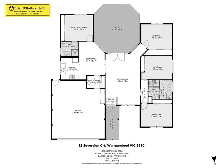 Floorplan of Homely house listing, 12 Sovereign Court, Warrnambool VIC 3280