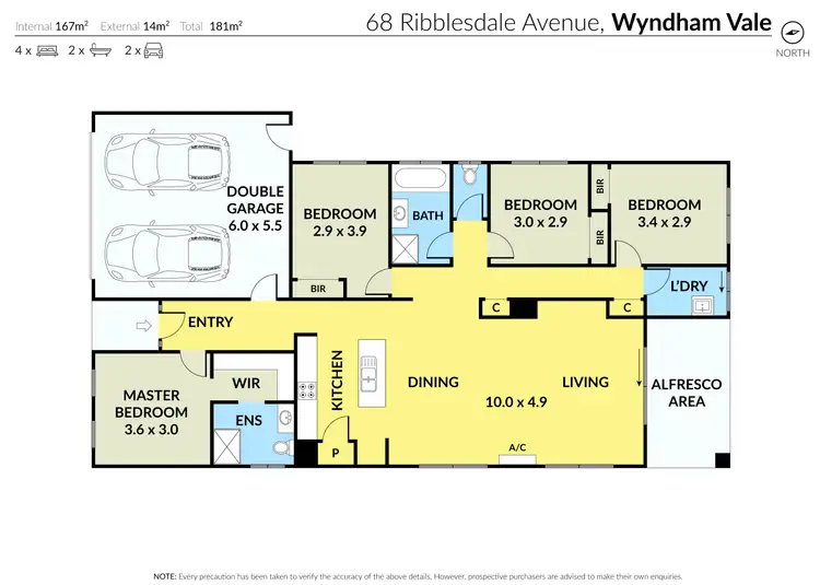 Floorplan of Homely house listing, 68 Ribblesdale Avenue, Wyndham Vale VIC 3024