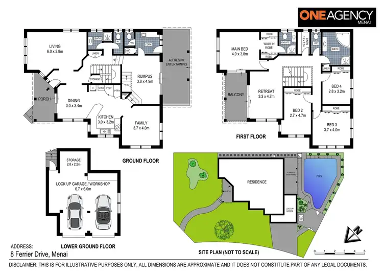 Floorplan of Homely house listing, 8 Ferrier Drive, Menai NSW 2234
