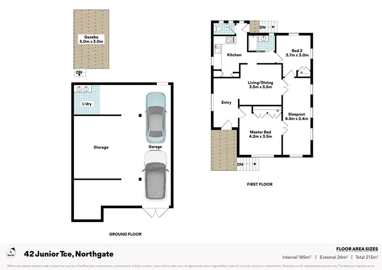 Floorplan of Homely house listing, 42 Junior Terrace, Northgate QLD 4013