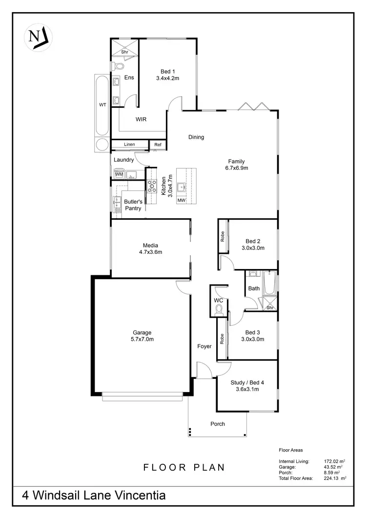 Floorplan of Homely house listing, 4 Windsail Lane, Vincentia NSW 2540