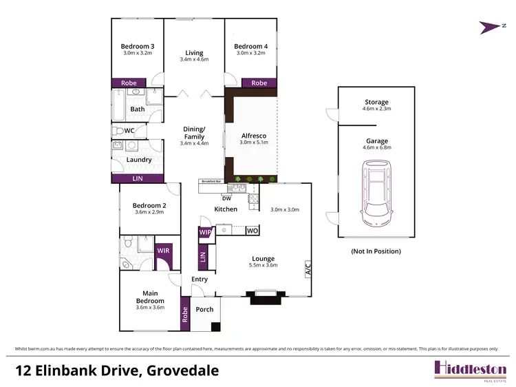 Floorplan of Homely house listing, 12 Elinbank Drive, Grovedale VIC 3216