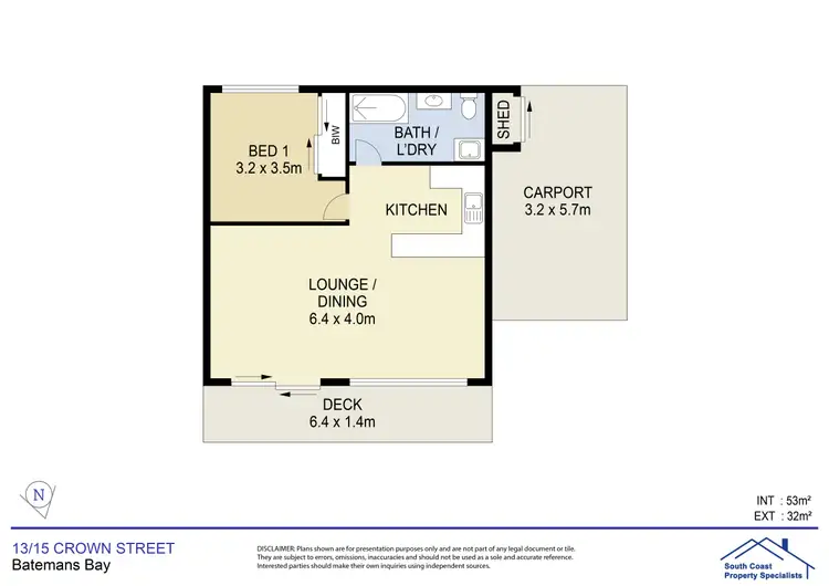Floorplan of Homely unit listing, 13/15 Crown Street, Batemans Bay NSW 2536