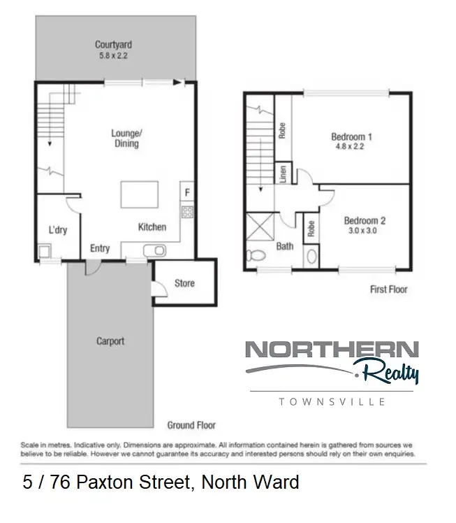 Floorplan of Homely unit listing, 5/76 Paxton Street, North Ward QLD 4810