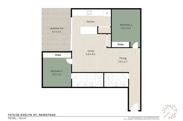 Floorplan of Homely unit listing, 1075/36 Evelyn Street, Newstead QLD 4006