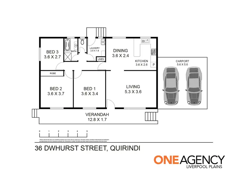 Floorplan of Homely house listing, 36 Dewhurst Street, Quirindi NSW 2343