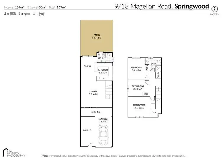 Floorplan of Homely townhouse listing, 9/18 Magellan Road, Springwood QLD 4127