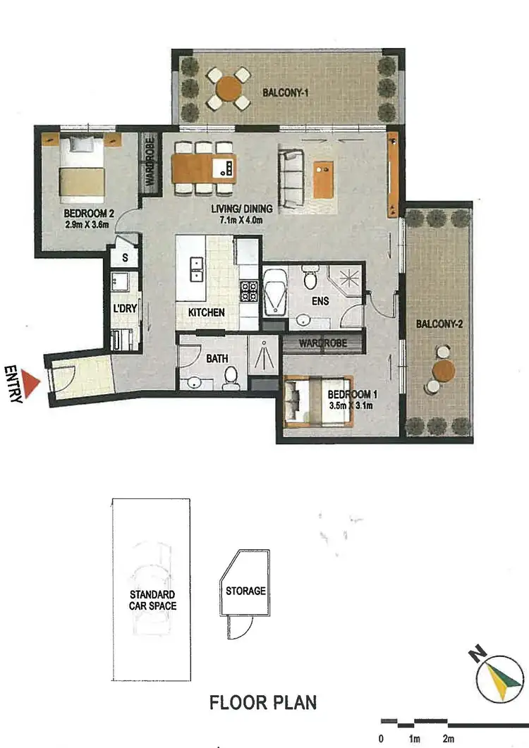 Floorplan of Homely unit listing, A1129/2-12 Avon Road, Pymble NSW 2073