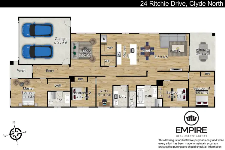 Floorplan of Homely house listing, 24 Ritchie Drive, Clyde North VIC 3978